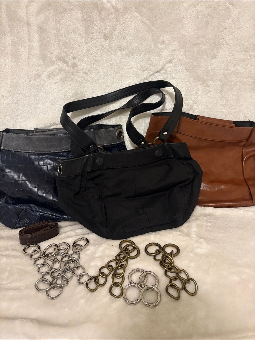 Vintage Miche Classic Large Interchangeable Purse Set w/ 2 Shells & Extra Straps
